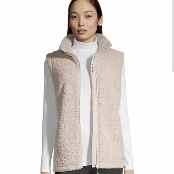 Beige Woods Sherpa Vest - Picture 1 of 8